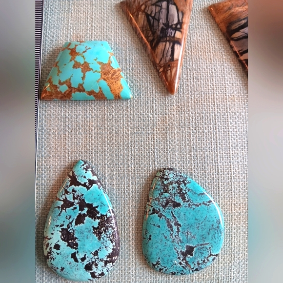 Custom Pendant Turquoise Assorted Gemstone Cabochons New Sterling Silver - Picture 12 of 15